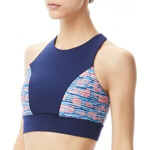 Tyr Women's Quake Amira Bikini Top sz medium (8) blue red new with tags